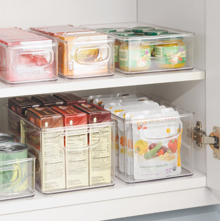 High Quality Sustainable Transparent Organizer Bin Acrylic Clear Plastic Storage Bin for Food,Refrigerator