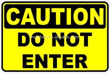 Smart PVC Sign Plastic Sign Legend "Caution''