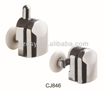 ABS+Chromed sliding door rollers wheel/shower round glass door rollers/single+double wheel