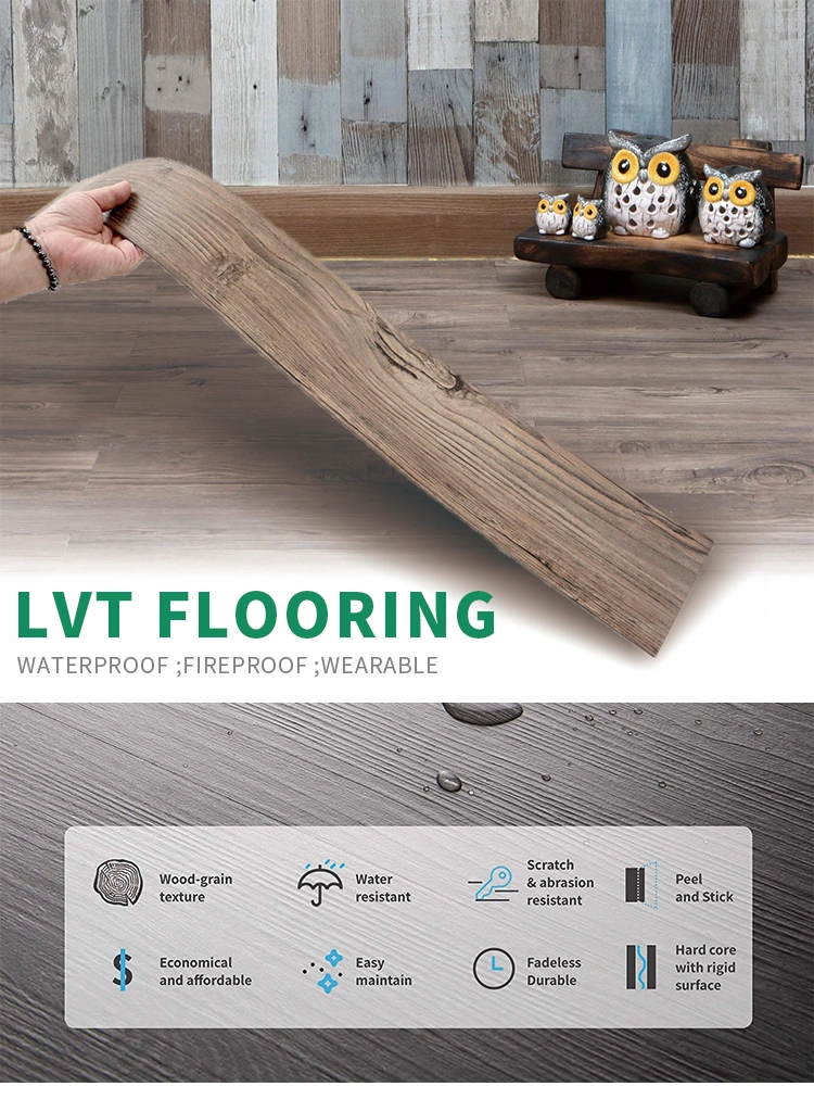 Spc Luxury Plastic Flooring PVC Spc Lvt Lvp Vinyl Plank Flooring for Home Decoration