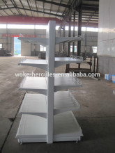 alibaba website Supermarket gondola shelf in white color