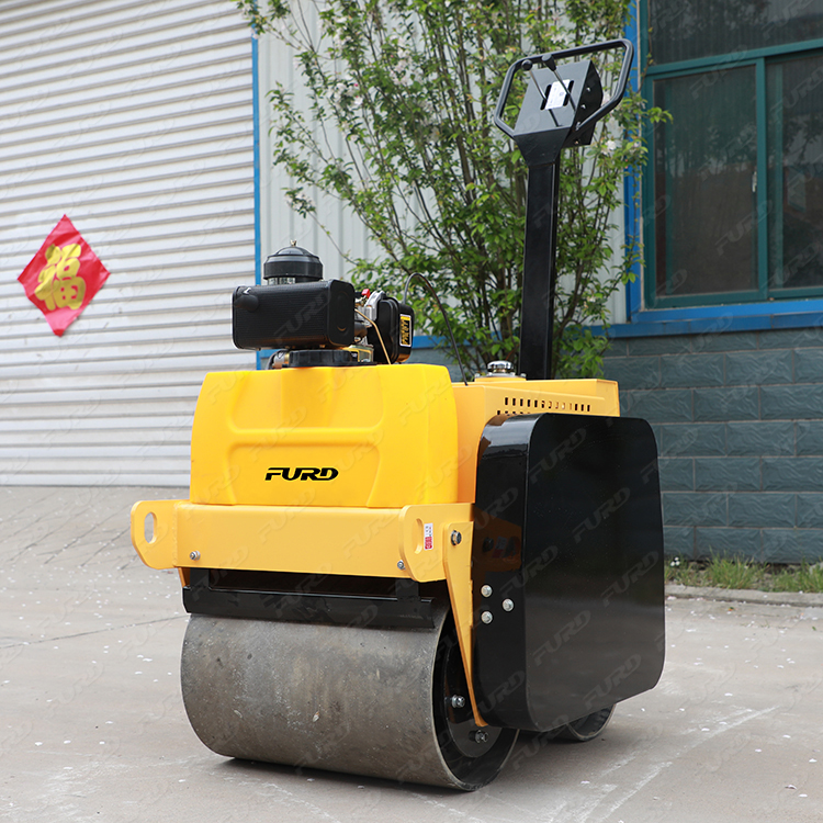 550kg walking double drum vibratory road roller sold