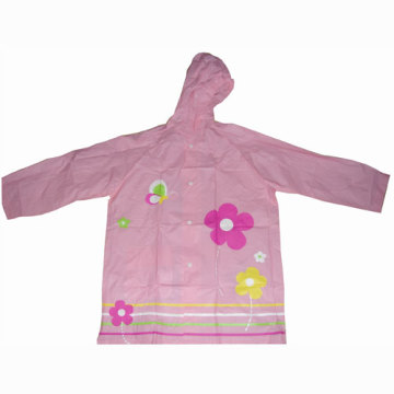 Imperméable rose de PVC pour enfants