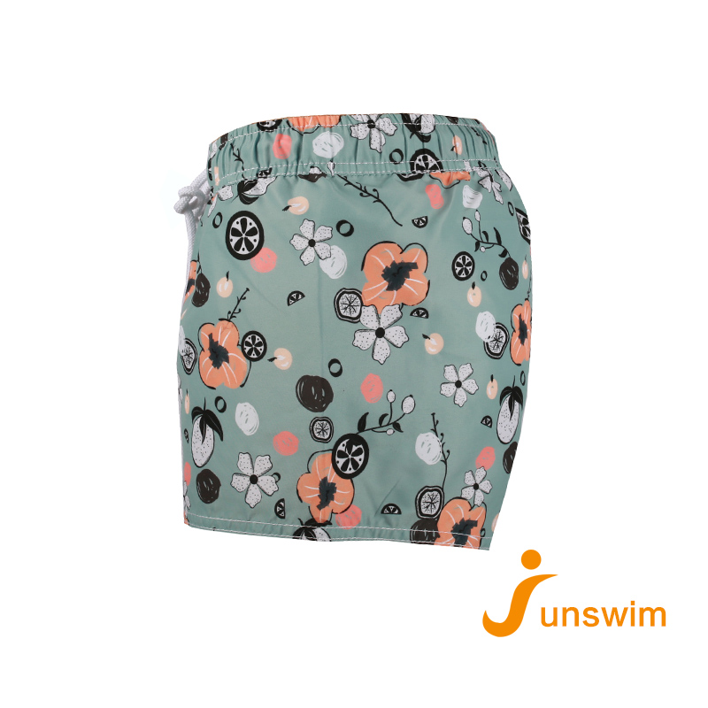 100% polyesterblomma tryck damer strandshorts