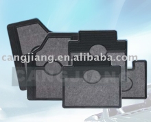 rubber +carpet car mat