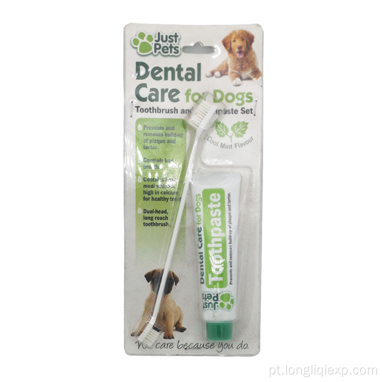 Cool Mint Flavor Dental Care para cães escova de dentes