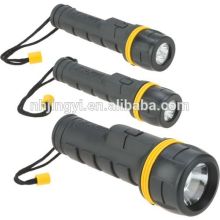 2AA/3AAA/2D battery promotion LED rubber flashlight