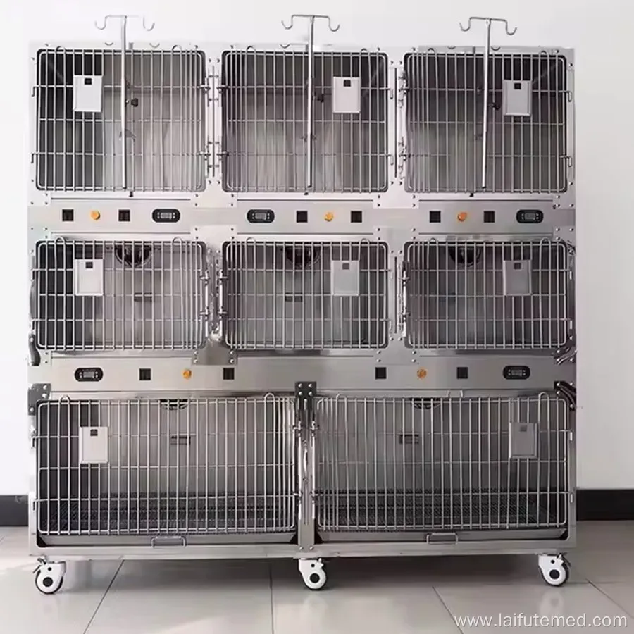 Pet ICU Cage with Puppy Incubator for Veterinary Clinics