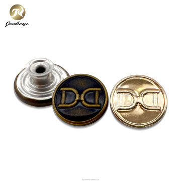 Fashion Embossed Logo Anti-Brass Jeans Button