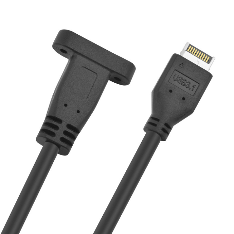 hot selling customized type c panel mount with screw to type e extension cable