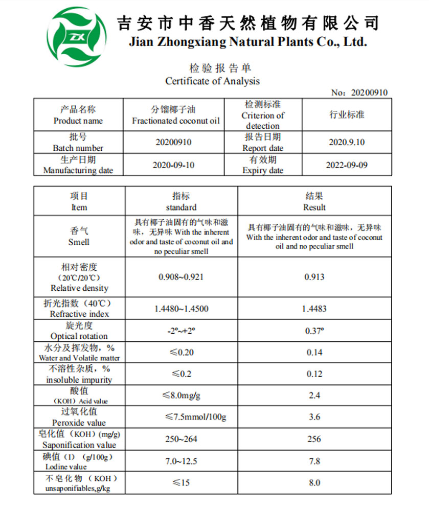 Wholesale fractionated coconut oil MCT oil for massage