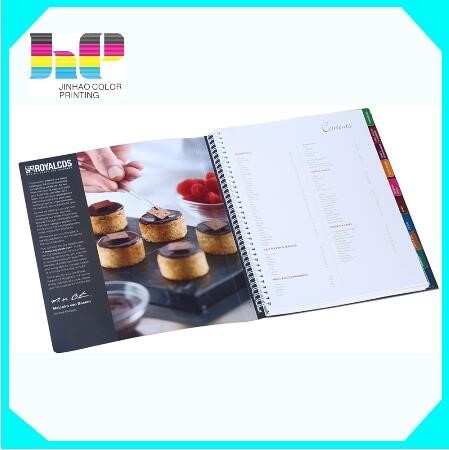 Educational recipe softcover book printing with die-cut cover