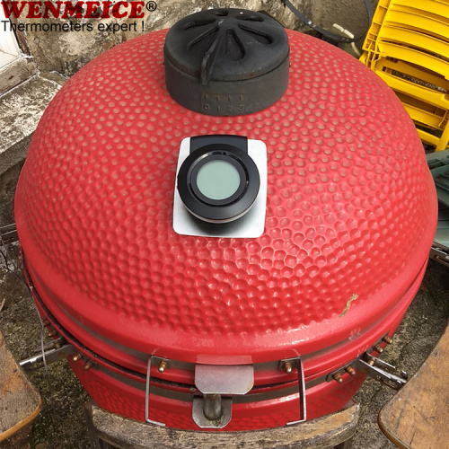 Termometro impermeabile senza fili Bluetooth con coperchio per barbecue con 2 sonde per carne