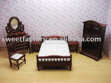 Dolls house miniatures bedroom set