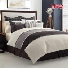 Patchwork Luxury Hotel bedding sets, 100% Cotton Satin silk bed sheet sets