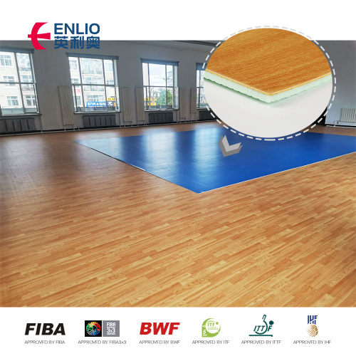 Houten textuur indoor fiba goedgekeurd door PVC basketbal