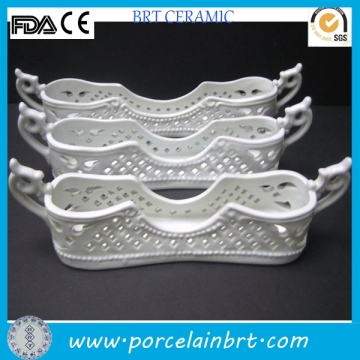 Ceramic restaurant cutlery utensil flatware holder