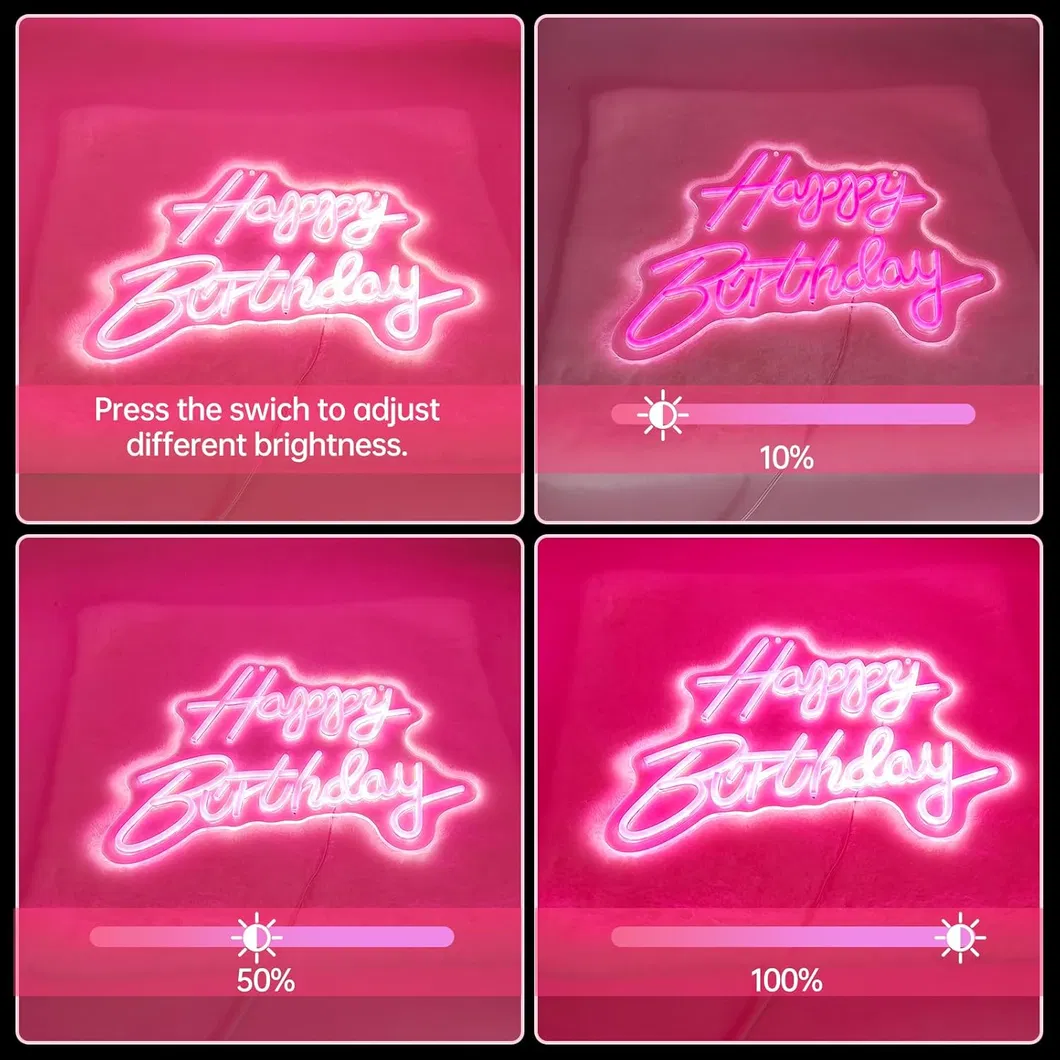 Vibrant LED Neon Sign for Fun Birthday Celebrations