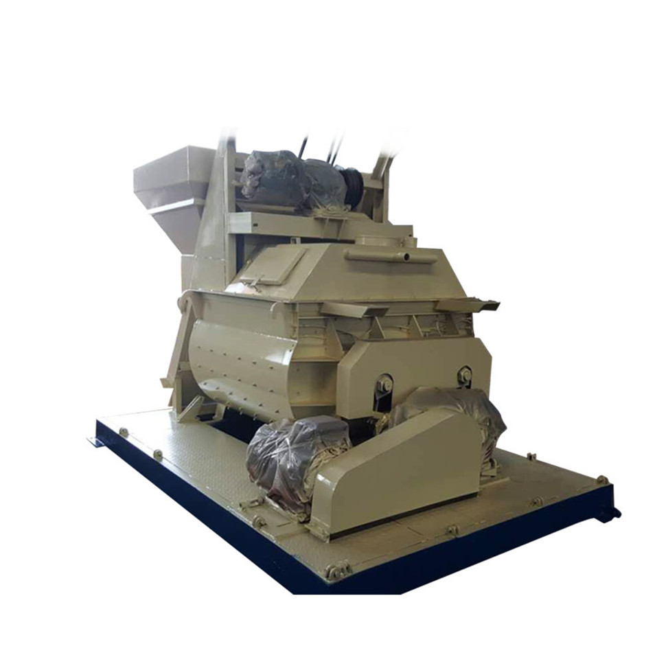 Twinshaft self loading manual concrete mixer machine