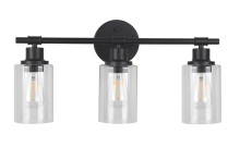 Modern 3-light Black Indoor Entryway Vanity Light