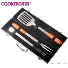 High-Quality 3-Piece Stainless Steel BBQ Tool Set