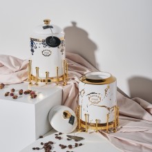 Luxury Marble Decal Kitchen Counter Storage Jars - Coffee, Sugar, Tea Canisters