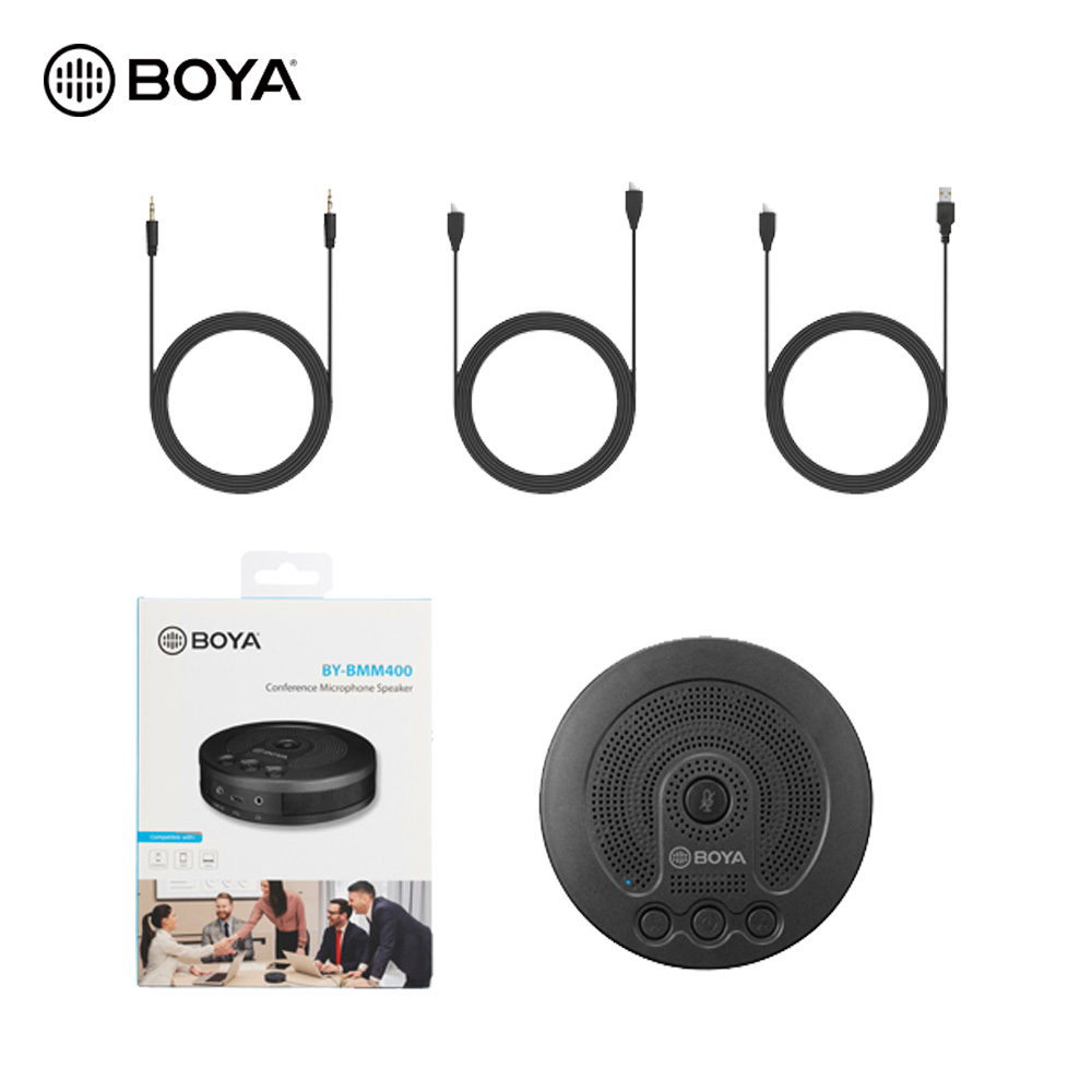 BOYA BY-BMM400 Conference Microphone Speaker  Compatible with smartphones  Tablets PC