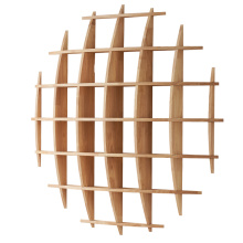 Handcarved Solid Wood Floral Jali Design Wall Shelf with Wooden Brackets