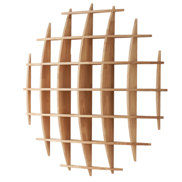 Handcarved Solid Wood Floral Jali Design Wall Shelf with Wooden Brackets