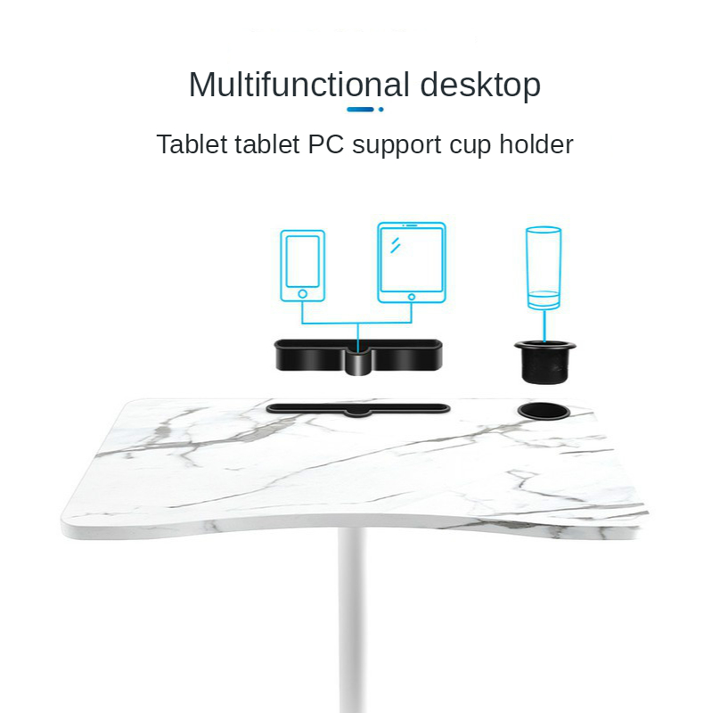 Bureau debout de table réglable pour ordinateur portable avec roues