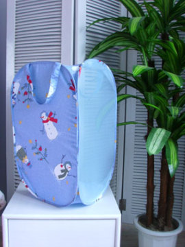 printed cotton fabric laundry basket