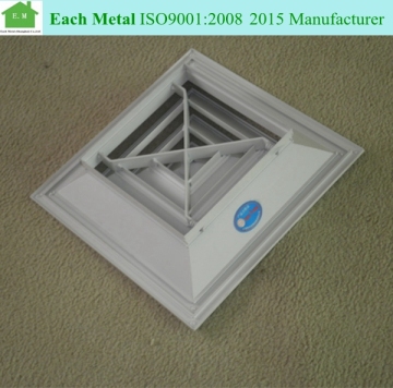 Powder coated or anodized aluminum 4-way supply ceiling air diffuser