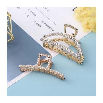 Rhinestone Hair Claws Pearl Alloy Hair Claws