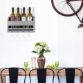 Rustic Wall Mounted Wooden Wine Rack