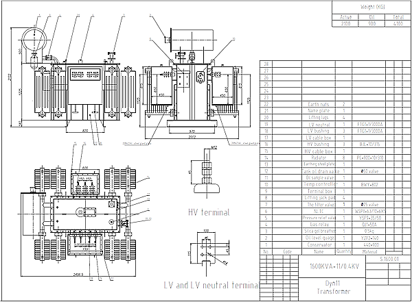 1600kva transformer