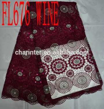 african organza lace with sequins(FL676)