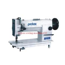 Single needle compound feed lockstitch sewing machine