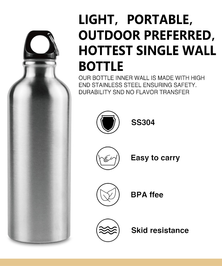 Skid resistant sports drinks water bottle with custom logo