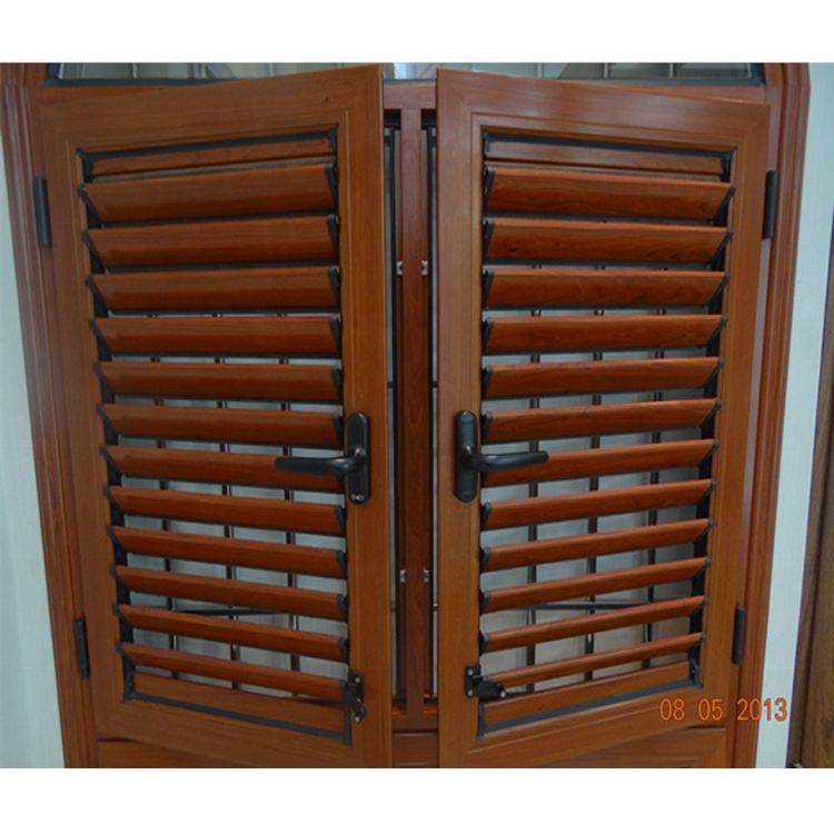 Water proof aluminium frame window with built-in shutter