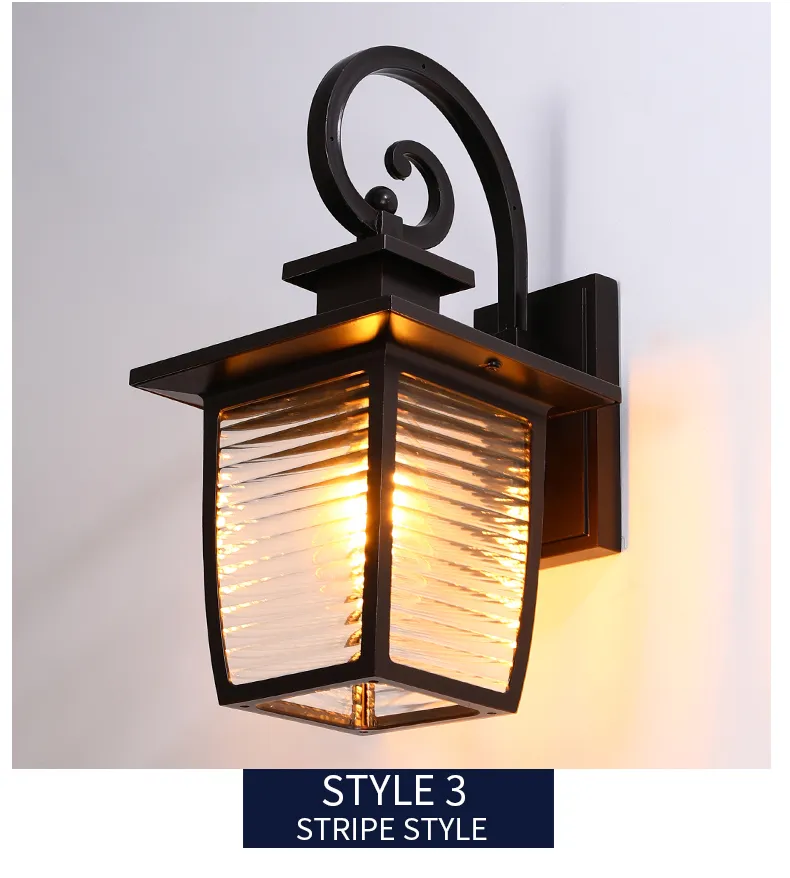 Outdoor Waterproof Wall Light E27 Lamp Head Spot Outdoor Decorative Exterior Wall Lights Villa Garden Doorway Lights