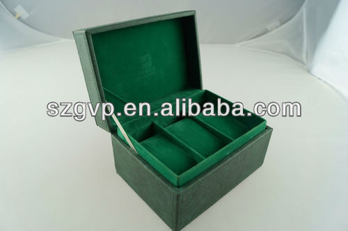 green leather watch box packaging wholesale
