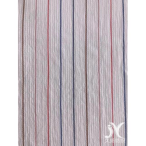 Muliticolor Stripes Crepe Fabric