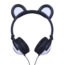 Fones de ouvido de LED Panda brilhantes coloridos OEM