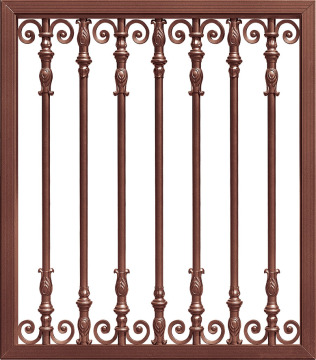 Primitive aluminum window grille