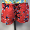 Summer quick-drying men plant patterned board shorts