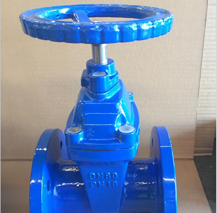 F4 resilient seated cast iron gate valve, DN100 cast iron gate valve