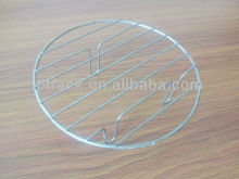 Round silver chromed wire bbq grill rack