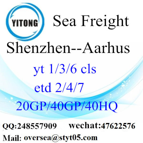 Shenzhen port sea freight shipping to Aarhus