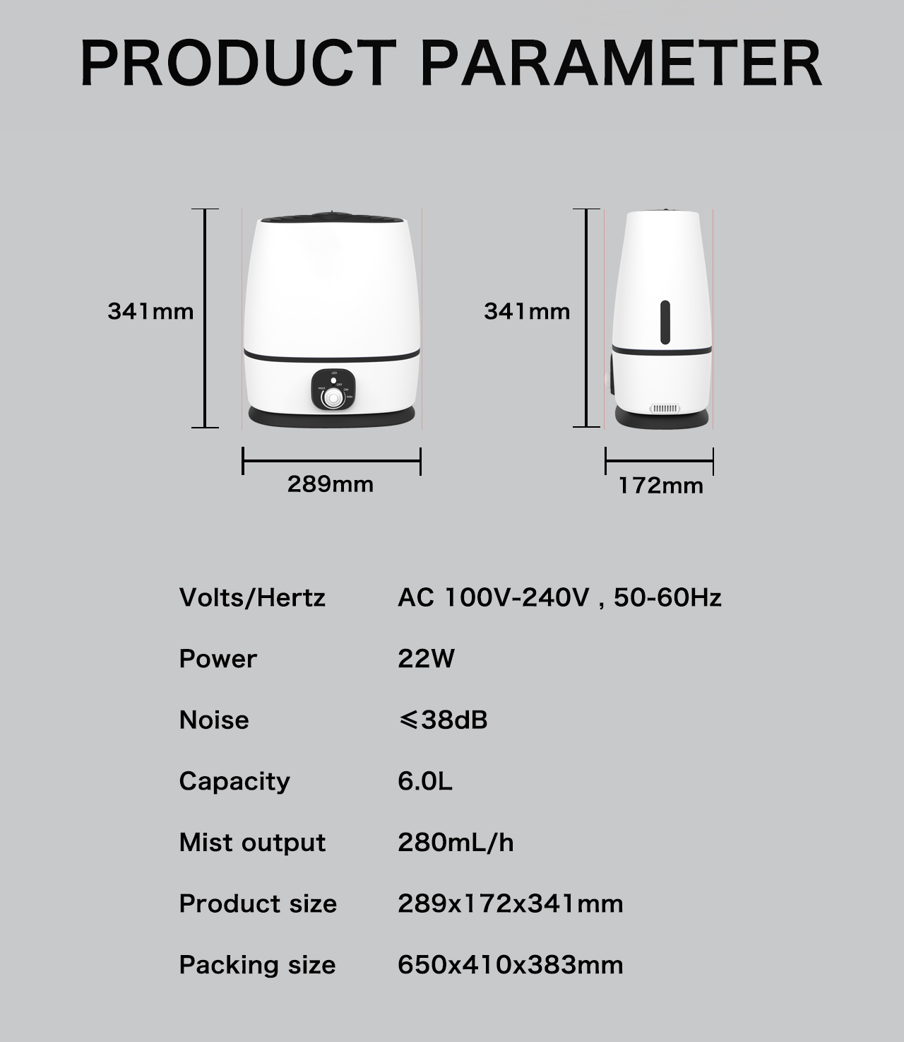 HTJ-2123E humidifier specification HTJ-2123E humidifier specification