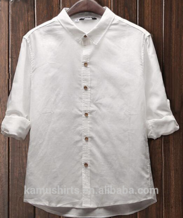 Mens linen cotton shirts long sleeve linen casual shirts